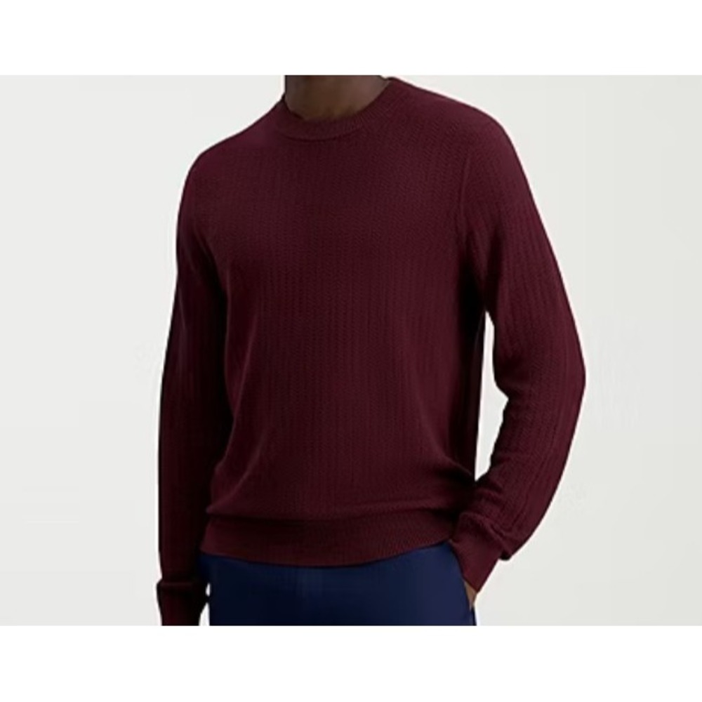Haggar Easy Care NEW Mens Pullover Sweater XXL Herringbone Knit Long Sleeve